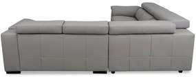 Kožená rohová sedacia súprava LOREN II XL, biela (madras - 122 white)