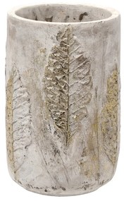 Cementová dekoratívna váza Gold Leaf 13 x 21 cm