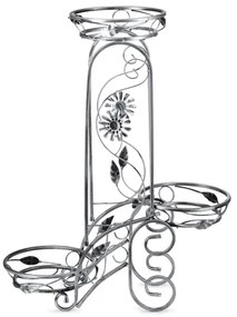 Stojan na kvety 88x65 cm strieborná