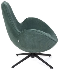 Otočné kreslo LUNAIRE zelené TEDDY BOUCLÉ 872155