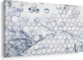 Obraz - Mramorované hexagóny (90x60 cm)
