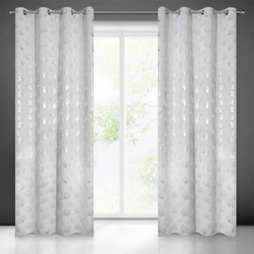 Elegantné závesy v svetlo sivej farbe so striebornou potlačou Dĺžka: 250 cm