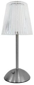 Stolná lampa Tacoma, 1x transparentné PVC tienidlo, ch