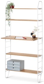 Nástenný regál s pracovnou plochou