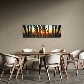 Obraz - Rastliny (s hodinami) (90x30 cm)