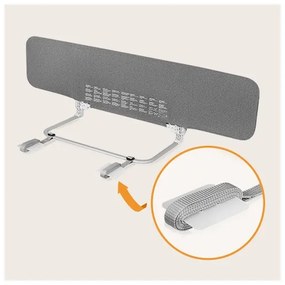 Lionelo - Bezpečnostná zábrana k posteli LORA XL tmavošedá