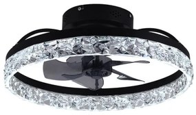LED Stmievateľné stropné svietidlo s ventilátorom LED/35W/230V 3000-6500K černá+DO