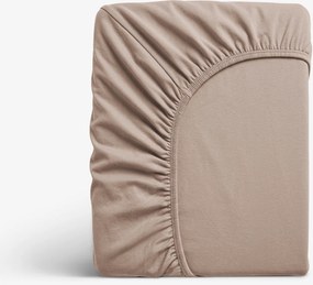 Goldea jersey elastická plachta - hnedá 90 x 200 cm