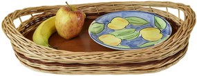 Prútený podnos oválny Rozmery (cm): 48x34 v.10