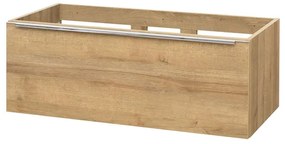 Mereo, Mereo Mailo, kúpeľňová skrinka 101 cm, dub Riviera, chróm madlo, MER-CN527S