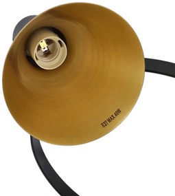 Candellux Čierno-zlatý závesný luster More pre žiarovku 7x E27 37-71170