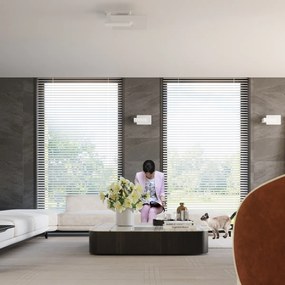 Nástenné svietidlo Lappo, 1x mliečne sklenené tienidlo, drevo v bielej farbe