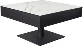 XXXLutz KONFERENČNÝ STOLÍK, čierna, biela, kov, sklo, keramika, kompozitné drevo, 75/75/42-57 cm Dieter Knoll - Stolíky do obývačky - 000069005601