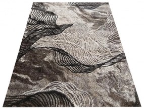 Prepracovaný hnedý koberec so zaujímavým ornamentom Šírka: 60 cm | Dĺžka: 100 cm