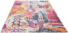 Koberec COSIMA ružový / žltý