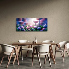 Obraz - Huby pri splne, grafika (120x50 cm)