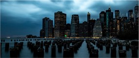 Obraz - Pohľad na mrakodrapy New Yorku (120x50 cm)