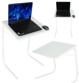 IKO Skladací príručný stolík pod notebook 52x40cm biely
