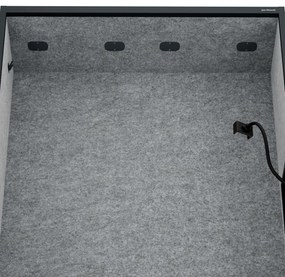 Sally 1150mm korpus Antracytowy - siedzisko Szary