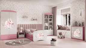 Detská skriňa Babydreams 90 cm jednorožec ružová