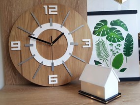 Nástěnné hodiny Allan Wood hnědo-bílé