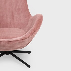 Kreslo LUNAIRE menčestrové, ružové 710070