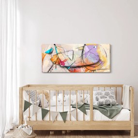 Obraz - Abstrakcia, vtáčik (120x50 cm)