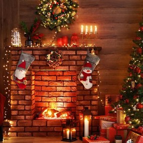 Vianočná dekorácia MERY 1 sivá / červená