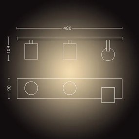 Philips - LED Stmievateľné bodové svietidlo Hue RUNNER 3xGU10/4,2W/230V + DO biela