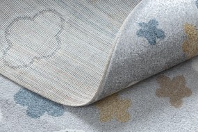 Koberec BONO 8437 kruh, sivo-krémový, Obláčiky