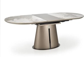 Rozkladací jedálenský stôl 160-200 cm Riavey (čierna + cappuccino) (pre 6 8 osôb). Vlastná spoľahlivá doprava až k Vám domov. 1049566