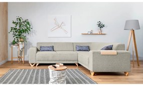 Béžová rozkladacia/s úložným priestorom rohová pohovka (pravý roh/do L) Classy Sophie – Miuform