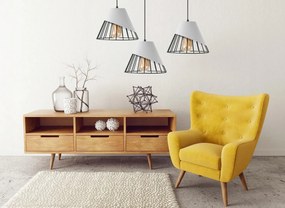Toolight - závesná stropná zrkadlová lampa E27 60W APP228-1CP, čierna-biela, OSW-00888