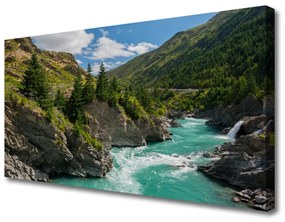 Obraz na plátne Hory rieka príroda 120x60 cm