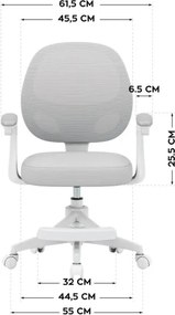 Detská otočná stolička Mark Adler Junior 3.1 Grey