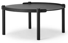Stolík Woody Table, okrúhly – čierny dub