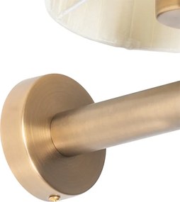 Inteligentné nástenné svietidlo bronzové s bielym tienidlom vrátane WiFi A60 - Pluk