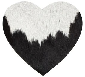 Podtácek Love z hovädzej kože Black - 14 * 14 * 0,3 cm