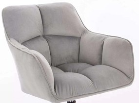 LuxuryForm DESIGN Kreslo AMALFI VELUR na čiernom tanieri - svetlo šedé