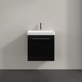 VILLEROY &amp; BOCH Avento závesná skrinka pod umývadlo Compact, 1 dvierka, pánty vľavo, 530 x 352 x 514 mm, Crystal Black, A88800B3