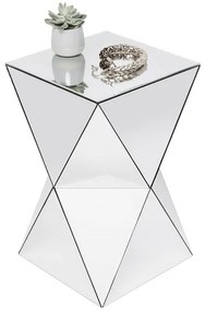 Luxury príručný stolík trojuholník 32x32 cm sklo