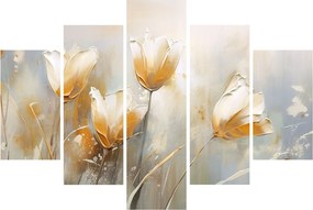 Obraz - Maľba tulipánov (150x105 cm)