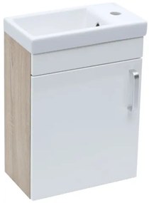 Kúpeľňová skrinka s umývadlom Naturel Vario Dekor 40x50x22 cm biela lesk VARIO240DBBL, 1 ks