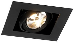 Sada 6 moderných zapustených bodových svetiel čierna nastaviteľná - Oneon 70