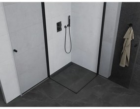 Mexen Pretoria Duo, 2-krídlový sprchovací kút 100 (dvere) x 100 (dvere) cm, 6mm číre sklo, čierny profil, 852-100-100-70-00-02