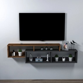 TV szekrény Atlantis - Light Walnut, Anthracite