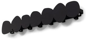 Čierny kovový nástenný vešiak s poličkou 80 cm Tumulo – Spinder Design