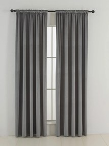 Zamatové zatemňovacie závesy Cesar sivé - 140 x 280 cm (2ks) - riasiaca stuha