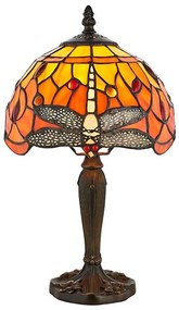 Endon 64091 - Stolná lampa Tiffany DRAGONFLY 1xE14/40W/230V priemer 20 cm