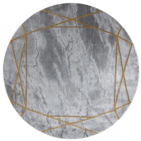 Dywany Łuszczów Kusový koberec Emerald 1022 grey and gold kruh - 120x120 (priemer) kruh cm
